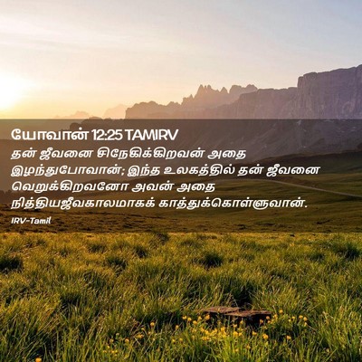 Picture 02 - யோவான் 12:25 TAMIRV - தன் ஜீவனை - Bible Verse Picture
