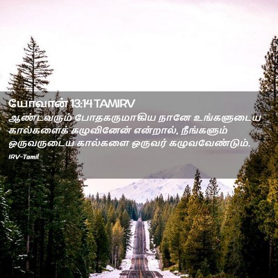 Picture 02 - யோவான் 13:14 TAMIRV - ஆண்டவரும் - Bible Verse Picture