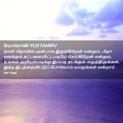 Picture 02 - யோவான் 14:31 TAMIRV - நான் பிதாவில் - Bible Verse Picture