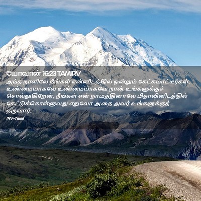 Picture 02 - யோவான் 16:23 TAMIRV - அந்த நாளிலே - Bible Verse Picture