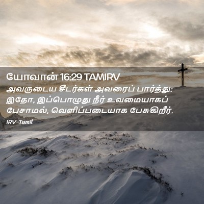 Picture 02 - யோவான் 16:29 TAMIRV - அவருடைய சீடர்கள் - Bible Verse Picture