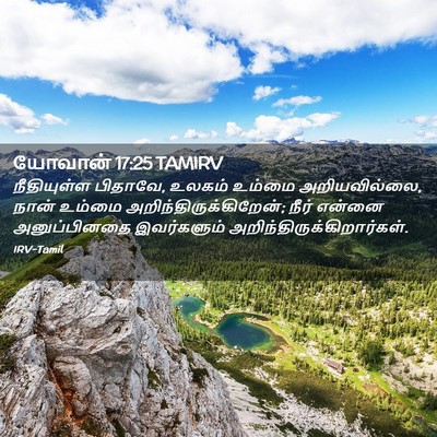 Picture 02 - யோவான் 17:25 TAMIRV - நீதியுள்ள பிதாவே, - Bible Verse Picture