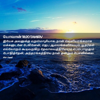 Picture 02 - யோவான் 18:20 TAMIRV - இயேசு அவனுக்கு - Bible Verse Picture
