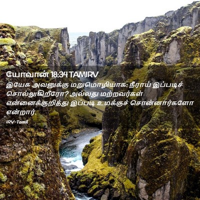 Picture 02 - யோவான் 18:34 TAMIRV - இயேசு அவனுக்கு - Bible Verse Picture