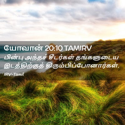 Picture 02 - யோவான் 20:10 TAMIRV - பின்பு அந்தச் - Bible Verse Picture