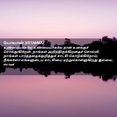 Picture 02 - யோவான் 3:11 TAMIRV - உண்மையாகவே - Bible Verse Picture