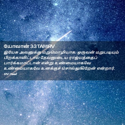 Picture 02 - யோவான் 3:3 TAMIRV - இயேசு அவனுக்கு - Bible Verse Picture