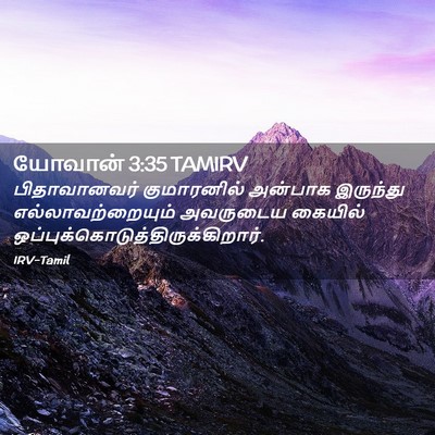 Picture 02 - யோவான் 3:35 TAMIRV - பிதாவானவர் - Bible Verse Picture