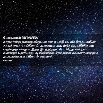 Picture 02 - யோவான் 3:8 TAMIRV - காற்றானது தனக்கு - Bible Verse Picture