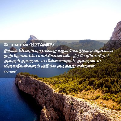 Picture 02 - யோவான் 4:12 TAMIRV - இந்தக் கிணற்றை - Bible Verse Picture