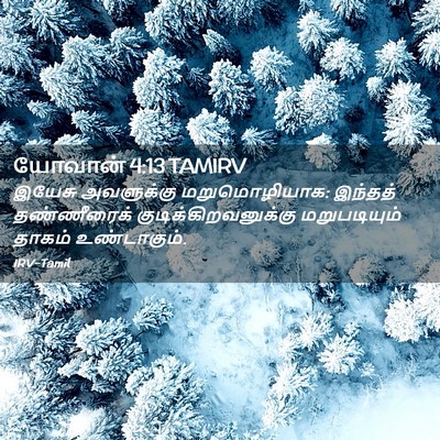 Picture 02 - யோவான் 4:13 TAMIRV - இயேசு அவளுக்கு - Bible Verse Picture