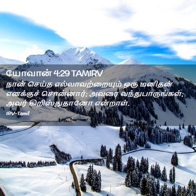 Picture 02 - யோவான் 4:29 TAMIRV - நான் செய்த - Bible Verse Picture