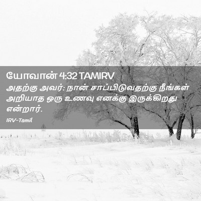 Picture 02 - யோவான் 4:32 TAMIRV - அதற்கு அவர்: நான் - Bible Verse Picture