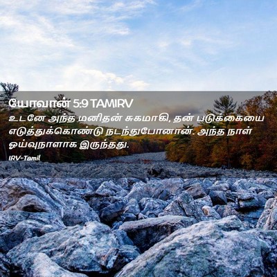 Picture 02 - யோவான் 5:9 TAMIRV - உடனே அந்த மனிதன் - Bible Verse Picture