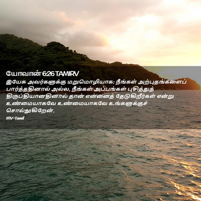 Picture 02 - யோவான் 6:26 TAMIRV - இயேசு அவர்களுக்கு - Bible Verse Picture