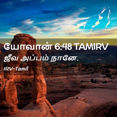 Picture 02 - யோவான் 6:48 TAMIRV - ஜீவ அப்பம் - Bible Verse Picture