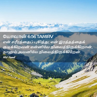 Picture 02 - யோவான் 6:56 TAMIRV - என் சரீரத்தைப் - Bible Verse Picture