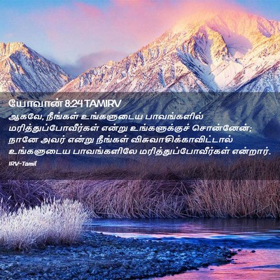 Picture 02 - யோவான் 8:24 TAMIRV - ஆகவே, நீங்கள் - Bible Verse Picture