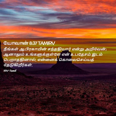 Picture 02 - யோவான் 8:37 TAMIRV - நீங்கள் - Bible Verse Picture