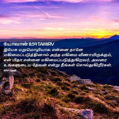 Picture 02 - யோவான் 8:54 TAMIRV - இயேசு மறுமொழியாக: - Bible Verse Picture