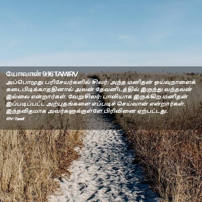Picture 02 - யோவான் 9:16 TAMIRV - அப்பொழுது - Bible Verse Picture
