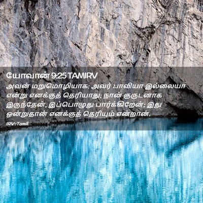 Picture 02 - யோவான் 9:25 TAMIRV - அவன் மறுமொழியாக: - Bible Verse Picture