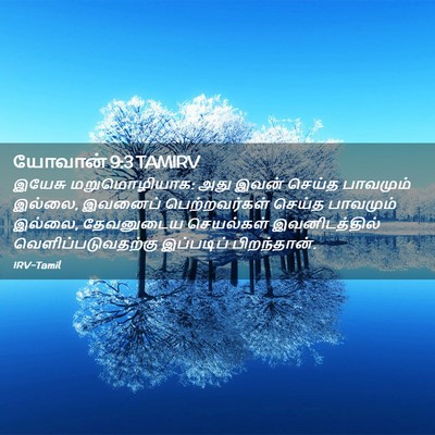 Picture 02 - யோவான் 9:3 TAMIRV - இயேசு மறுமொழியாக: - Bible Verse Picture
