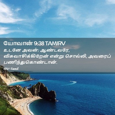 Picture 02 - யோவான் 9:38 TAMIRV - உடனே அவன்: ஆண்டவரே, - Bible Verse Picture