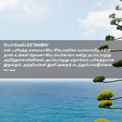 Picture 02 - யோவேல் 3:17 TAMIRV - என் பரிசுத்த - Bible Verse Picture
