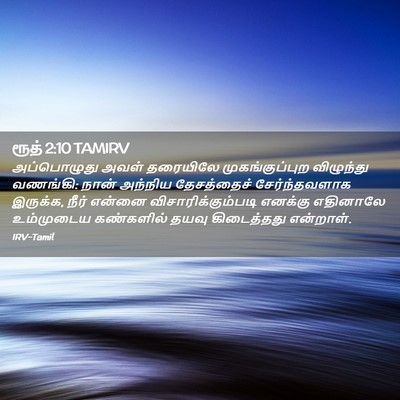 Picture 02 - ரூத் 2:10 TAMIRV - அப்பொழுது அவள் - Bible Verse Picture