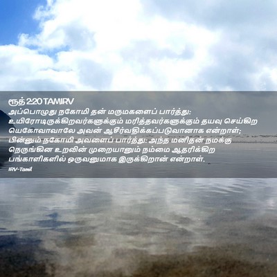 Picture 02 - ரூத் 2:20 TAMIRV - அப்பொழுது நகோமி - Bible Verse Picture
