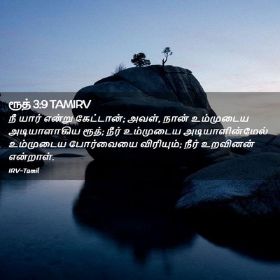 Picture 02 - ரூத் 3:9 TAMIRV - நீ யார் என்று - Bible Verse Picture