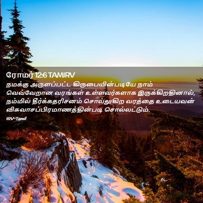 Picture 02 - ரோமர் 12:6 TAMIRV - நமக்கு அருளப்பட்ட - Bible Verse Picture