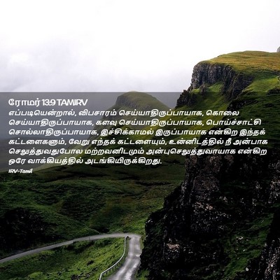Picture 02 - ரோமர் 13:9 TAMIRV - எப்படியென்றால், - Bible Verse Picture