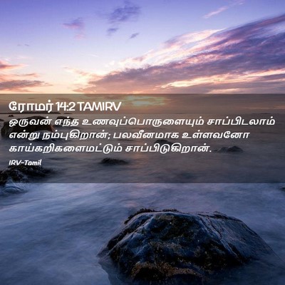 Picture 02 - ரோமர் 14:2 TAMIRV - ஒருவன் எந்த - Bible Verse Picture