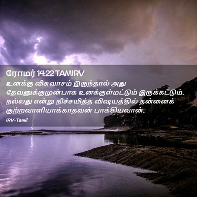 Picture 02 - ரோமர் 14:22 TAMIRV - உனக்கு விசுவாசம் - Bible Verse Picture
