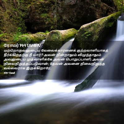 Picture 02 - ரோமர் 14:4 TAMIRV - மற்றொருவனுடைய - Bible Verse Picture