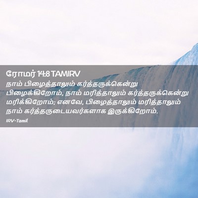 Picture 02 - ரோமர் 14:8 TAMIRV - நாம் பிழைத்தாலும் - Bible Verse Picture