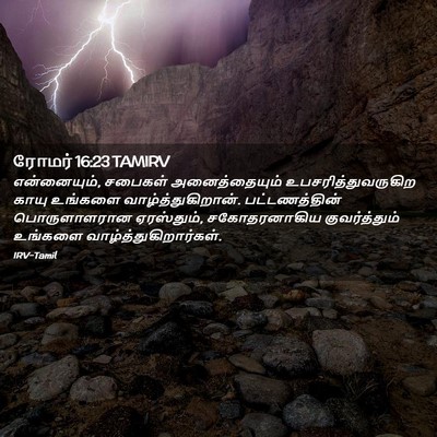 Picture 02 - ரோமர் 16:23 TAMIRV - என்னையும், சபைகள் - Bible Verse Picture