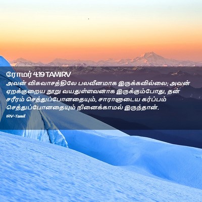 Picture 02 - ரோமர் 4:19 TAMIRV - அவன் - Bible Verse Picture