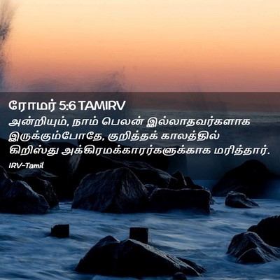 Picture 02 - ரோமர் 5:6 TAMIRV - அன்றியும், நாம் - Bible Verse Picture