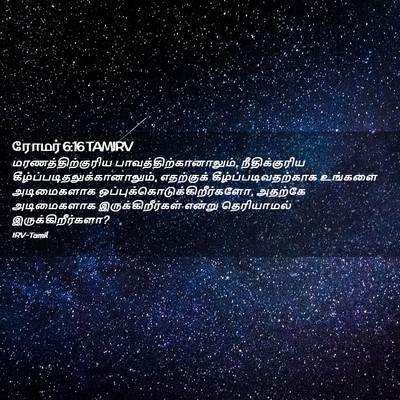Picture 02 - ரோமர் 6:16 TAMIRV - மரணத்திற்குரிய - Bible Verse Picture