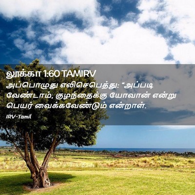 Picture 02 - லூக்கா 1:60 TAMIRV - அப்பொழுது - Bible Verse Picture