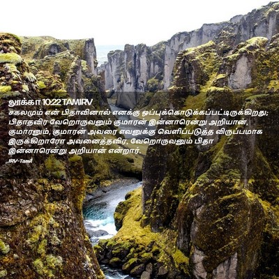 Picture 02 - லூக்கா 10:22 TAMIRV - சகலமும் என் - Bible Verse Picture