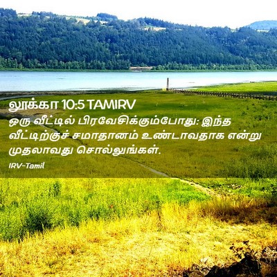 Picture 02 - லூக்கா 10:5 TAMIRV - ஒரு வீட்டில் - Bible Verse Picture
