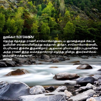Picture 02 - லூக்கா 11:31 TAMIRV - தெற்கு தேசத்து - Bible Verse Picture