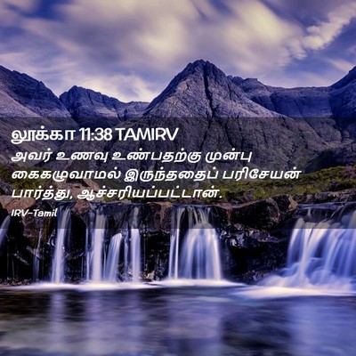 Picture 02 - லூக்கா 11:38 TAMIRV - அவர் உணவு - Bible Verse Picture