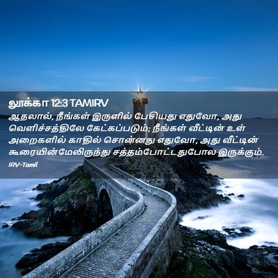 Picture 02 - லூக்கா 12:3 TAMIRV - ஆதலால், நீங்கள் - Bible Verse Picture