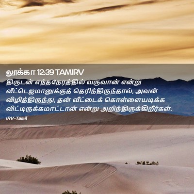 Picture 02 - லூக்கா 12:39 TAMIRV - திருடன் - Bible Verse Picture