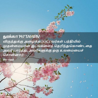 Picture 02 - லூக்கா 14:7 TAMIRV - விருந்துக்கு - Bible Verse Picture